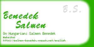 benedek salmen business card